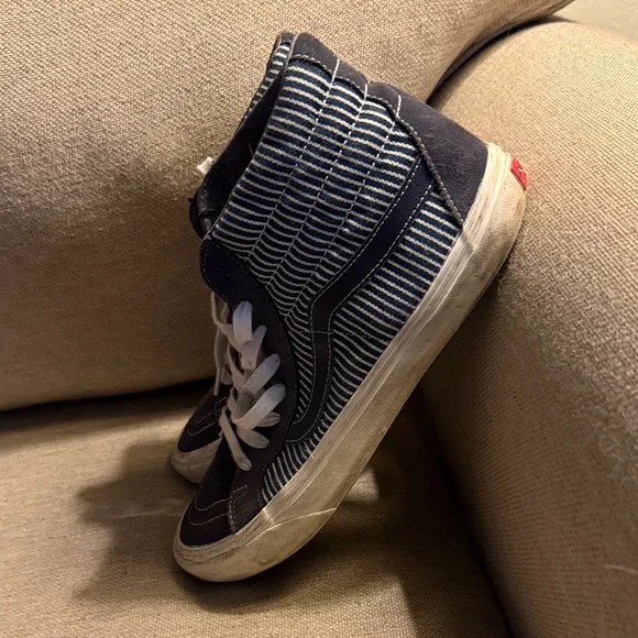 Vans Blue reissue Parisian night sk8-hi High-Top Sneakers Vault, Rare, size 12 - Picture 11 of 12